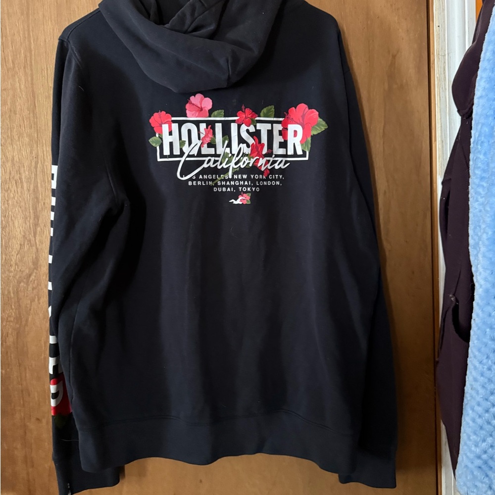 Hollister Navy Floral Men's Hoodie